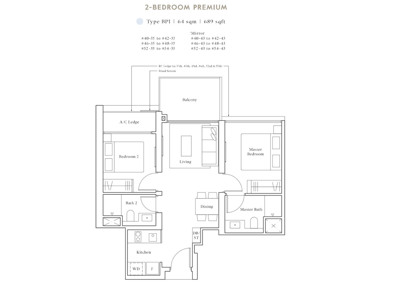 Peak Collection - 2 Bedroom Premium, BP1