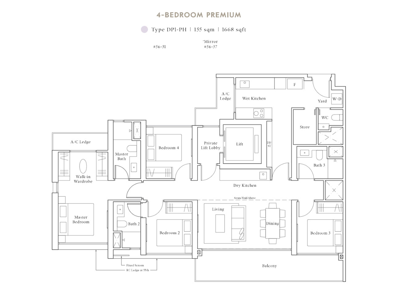 Peak PH Collection - 4 Bedroom Premium, DP1-PH
